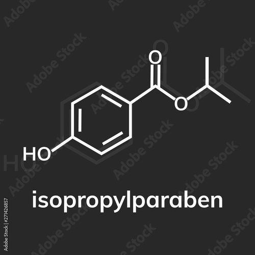 Isopropylparaben vector icon on dark background