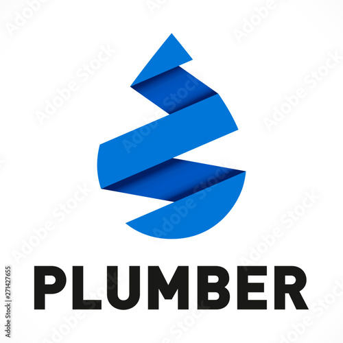 Logo plombier artisan logotype design goutte eau