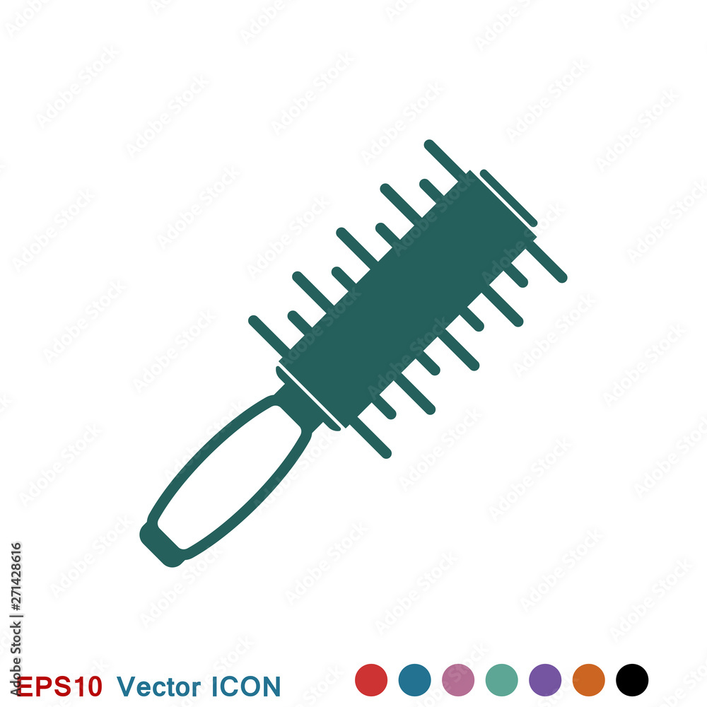 Hair brush icon logo, illustration, vector sign symbol for design Hair brush icon logo, illustration, vector sign symbol for design