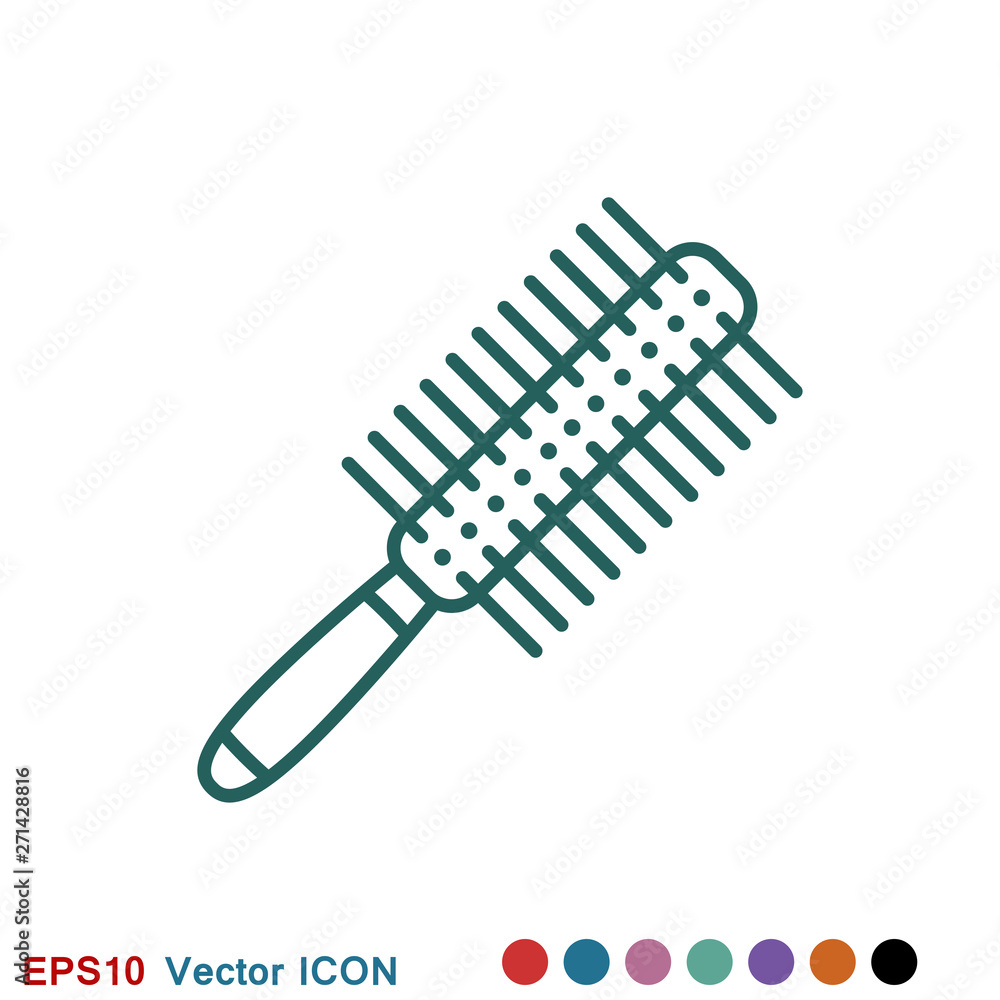 Hair brush icon logo, illustration, vector sign symbol for design Hair brush icon logo, illustration, vector sign symbol for design