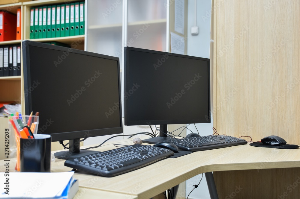office desk with computer office desk with computer