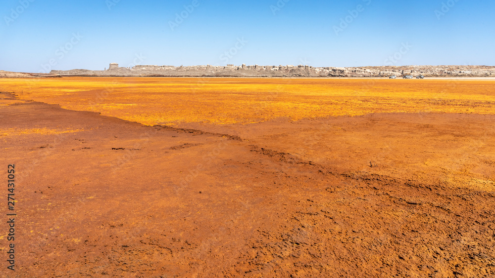 Acid and salty concretions in Dallol site in the Danakil Depression in Ethiopia, Africa