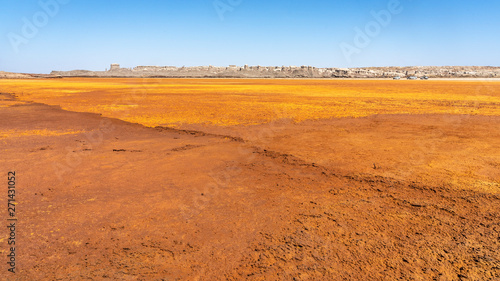 Acid and salty concretions in Dallol site in the Danakil Depression in Ethiopia, Africa