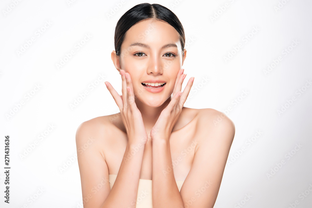 Beautiful Young Asian Woman with Clean Fresh Skin, Beautiful Young Asian Woman with Clean Fresh Skin,