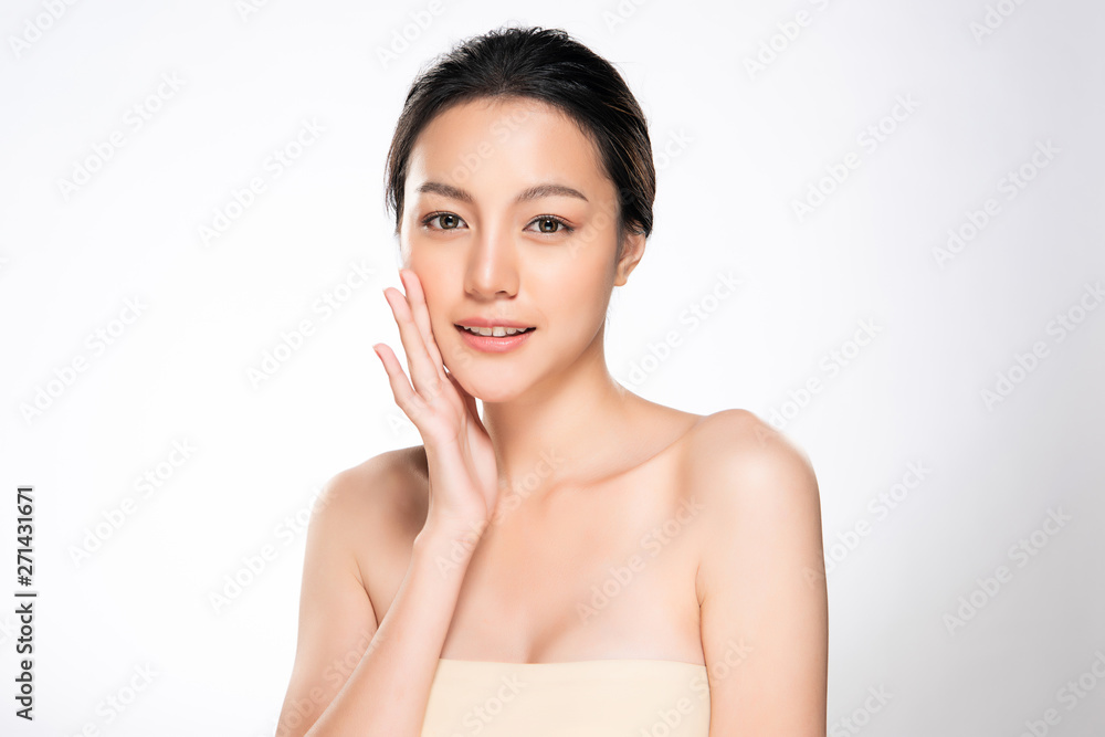 Beautiful Young Asian Woman with Clean Fresh Skin, Beautiful Young Asian Woman with Clean Fresh Skin,