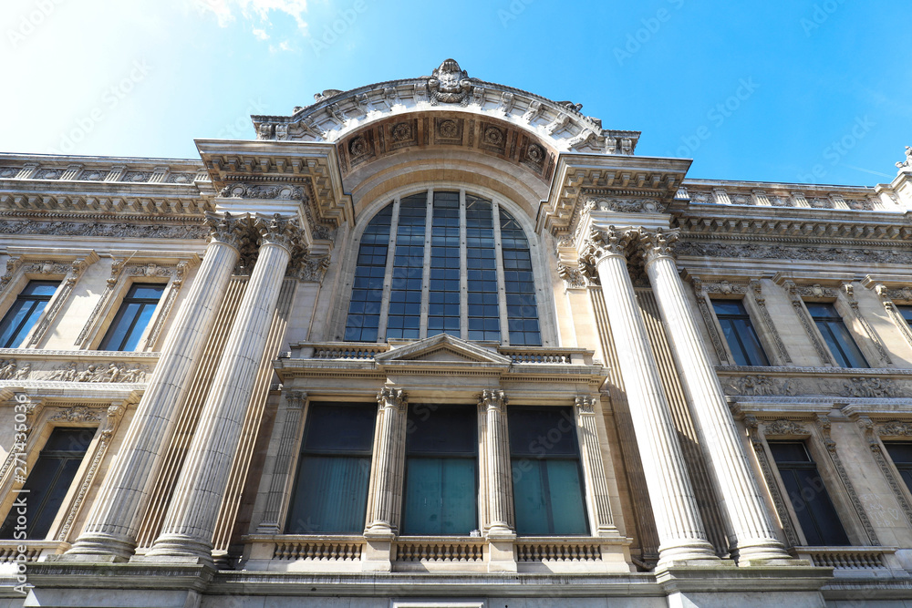 Facade of the Bourse palace building in Brussels , Belgium Facade of the Bourse palace building in Brussels , Belgium