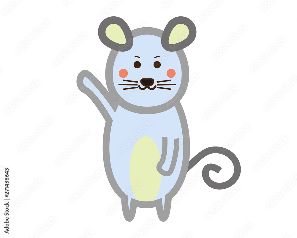 Naklejka premium ねずみ ねずみ年 2020年 年賀状 イラスト