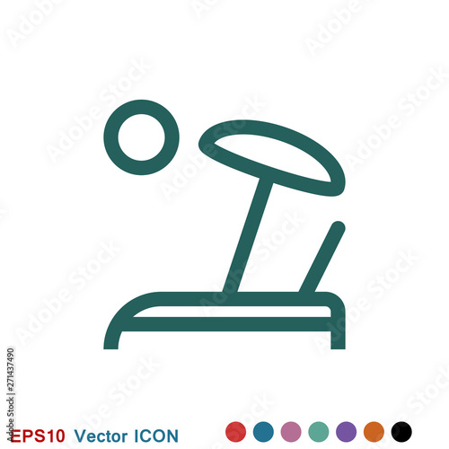 Chaise lounge icon logo, illustration, vector sign symbol for design