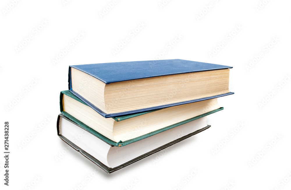 Books stacked up vertically isolated on white. Education concept. Books stacked up vertically isolated on white. Education concept.