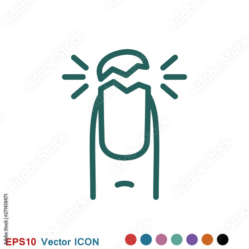 Manicure icon logo, illustration, vector sign symbol for design
