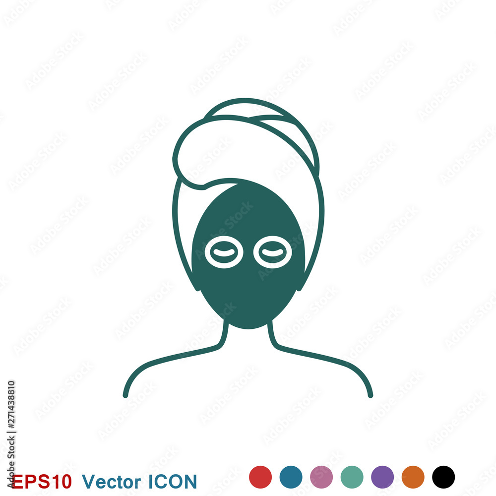 Facial mask icon logo, illustration, vector sign symbol for design Facial mask icon logo, illustration, vector sign symbol for design