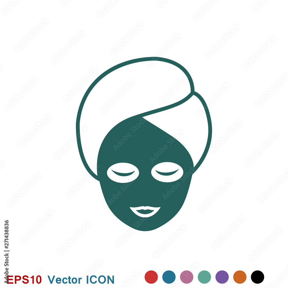 Facial mask icon logo, illustration, vector sign symbol for design Facial mask icon logo, illustration, vector sign symbol for design