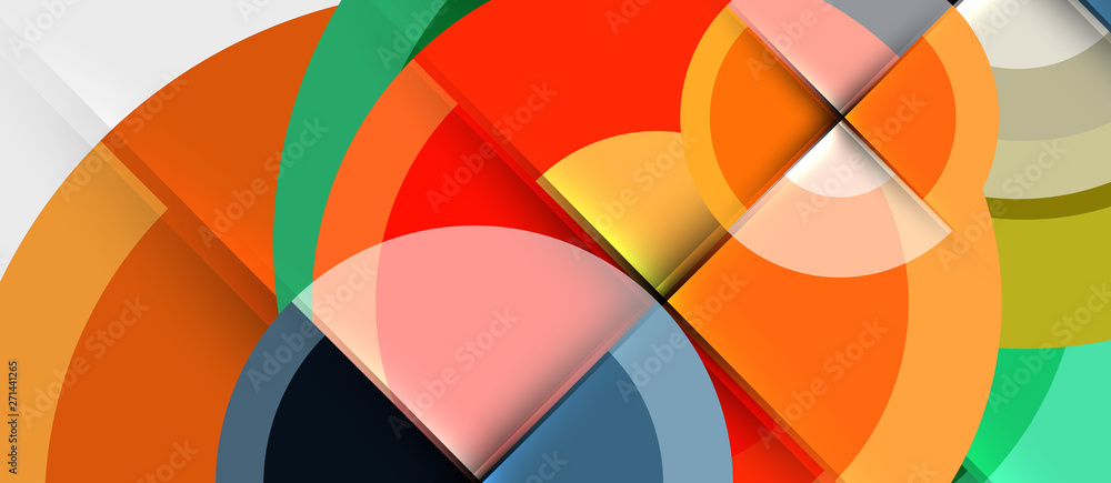 Geometric design abstract background - circles