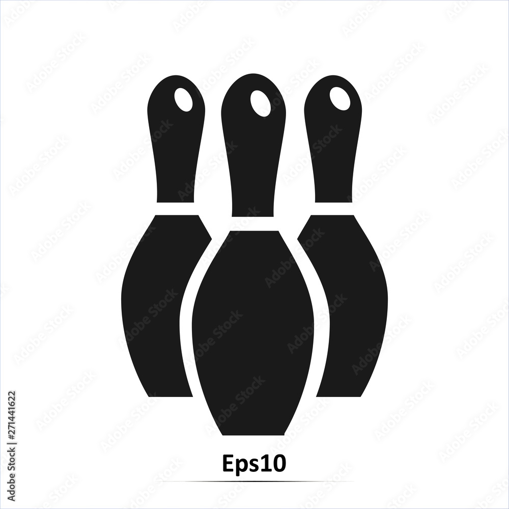 Bowling icon. Vector Illustration Bowling icon. Vector Illustration