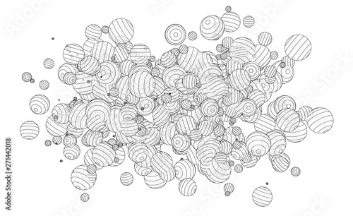 Vector abstract spheres background