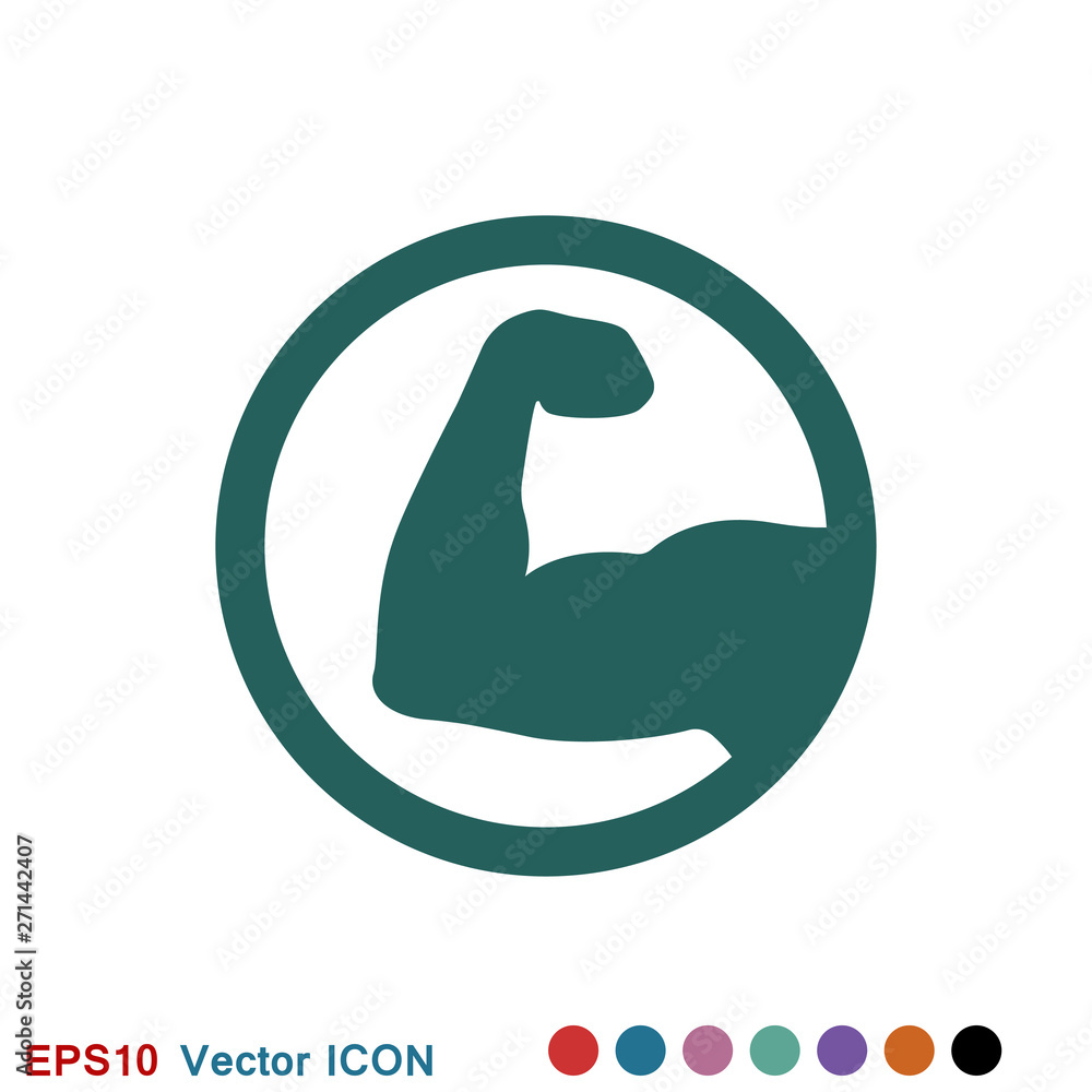Muscle icon logo, illustration, vector sign symbol for design Muscle icon logo, illustration, vector sign symbol for design