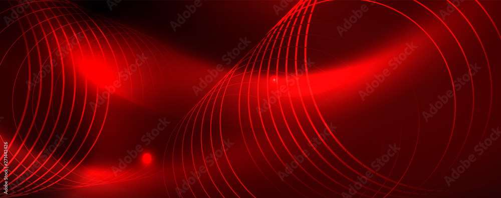 Neon glowing techno lines, hi-tech futuristic abstract background template, vector Neon glowing techno lines, hi-tech futuristic abstract background template, vector