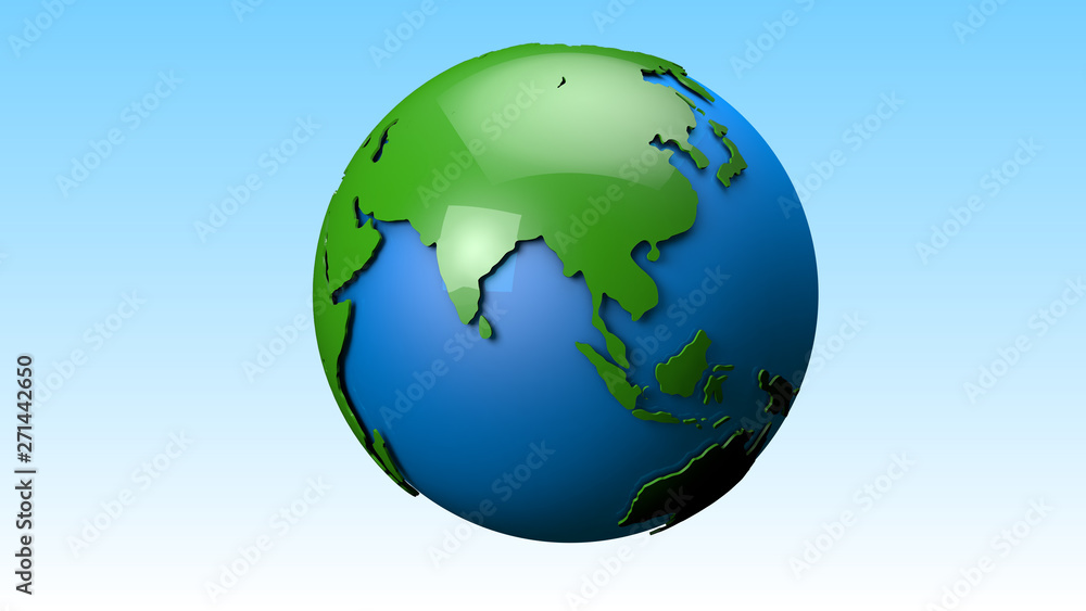 Naklejka premium World Globe 3d Render