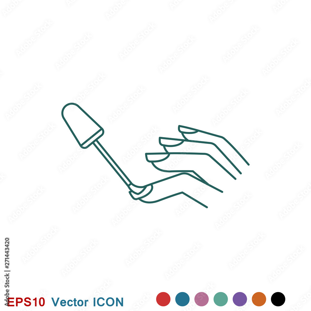 Nail icon logo, illustration, vector sign symbol for design