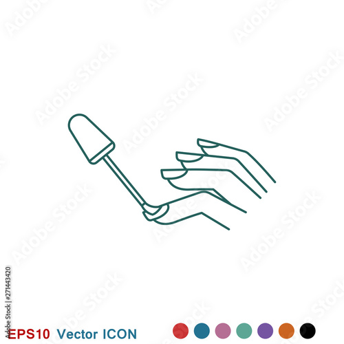 Nail icon logo, illustration, vector sign symbol for design