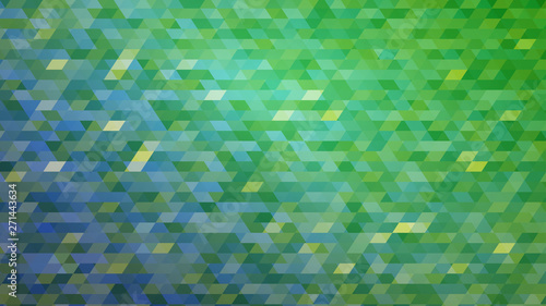 Abstract colorful gradient mosaic background in green colors