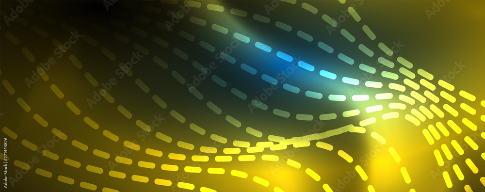 Smooth wave lines on blue neon color light background. Glowing abstract wave on dark, shiny motion, magic space light Smooth wave lines on blue neon color light background. Glowing abstract wave on dark, shiny motion, magic space light