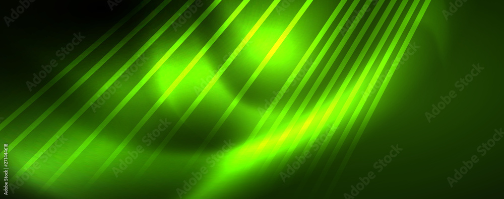 Obraz premium Vector neon light lines concept, abstract background
