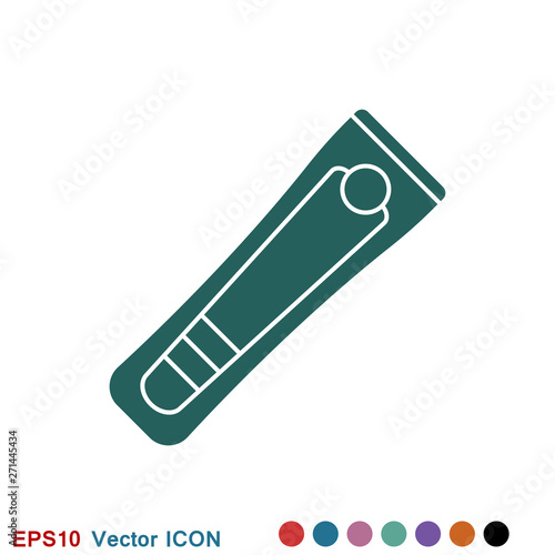 Nail clippers icon logo, illustration, vector sign symbol for design
