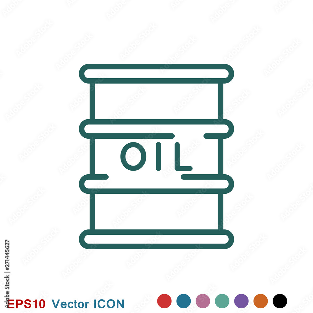 Oil drum container icon logo, illustration, vector sign symbol for design Oil drum container icon logo, illustration, vector sign symbol for design