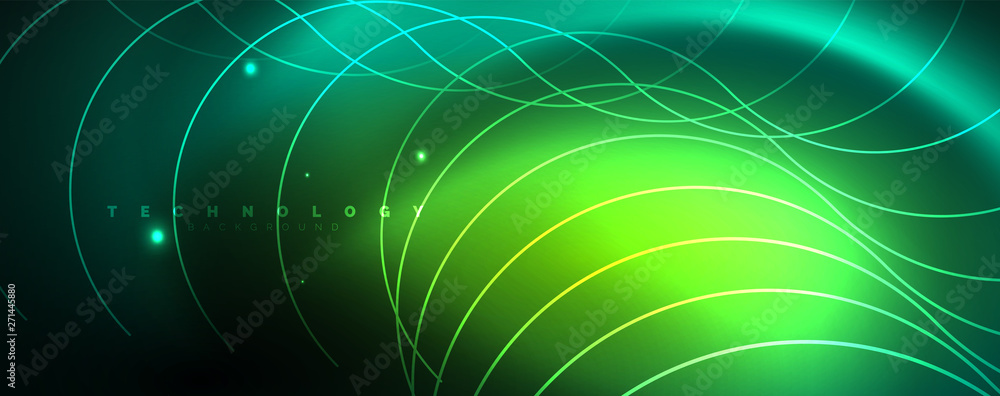 Shiny neon lines template - northern lights glowing blur lines. Futuristic style glow neon 80s disco club or night party techno template Shiny neon lines template - northern lights glowing blur lines. Futuristic style glow neon 80s disco club or night party techno template