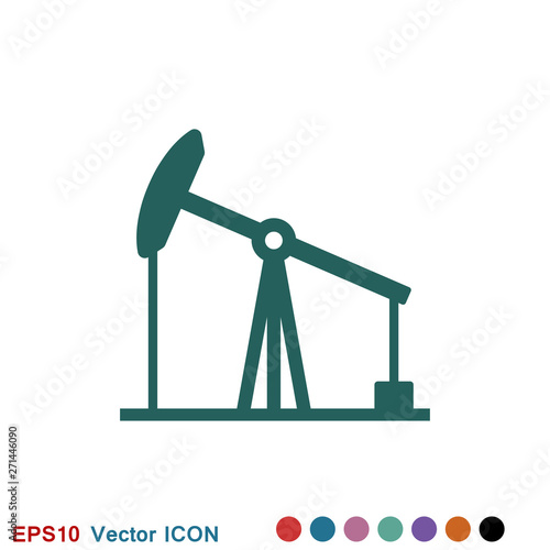 Oil pump icon logo, illustration, vector sign symbol for design
