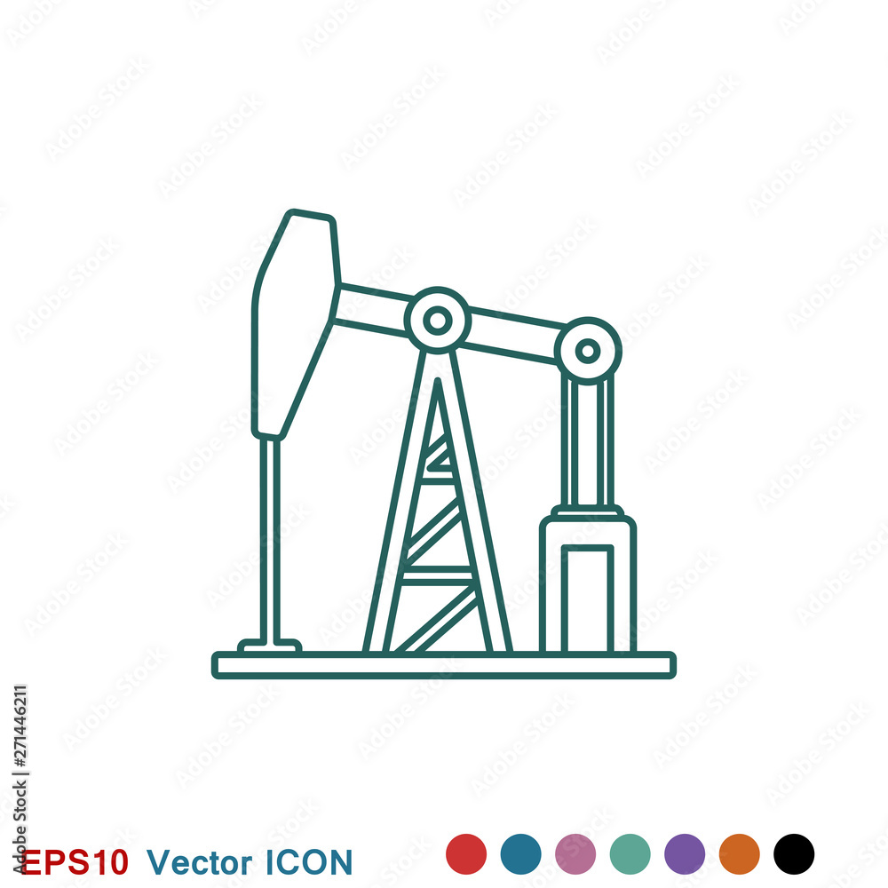 Oil pump icon logo, illustration, vector sign symbol for design Oil pump icon logo, illustration, vector sign symbol for design