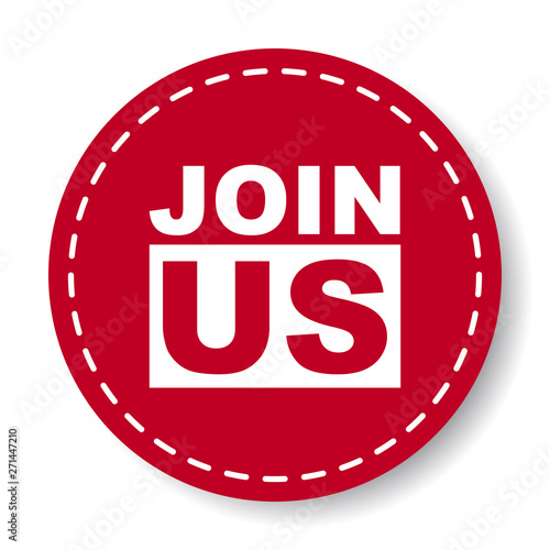 red vector banner join us