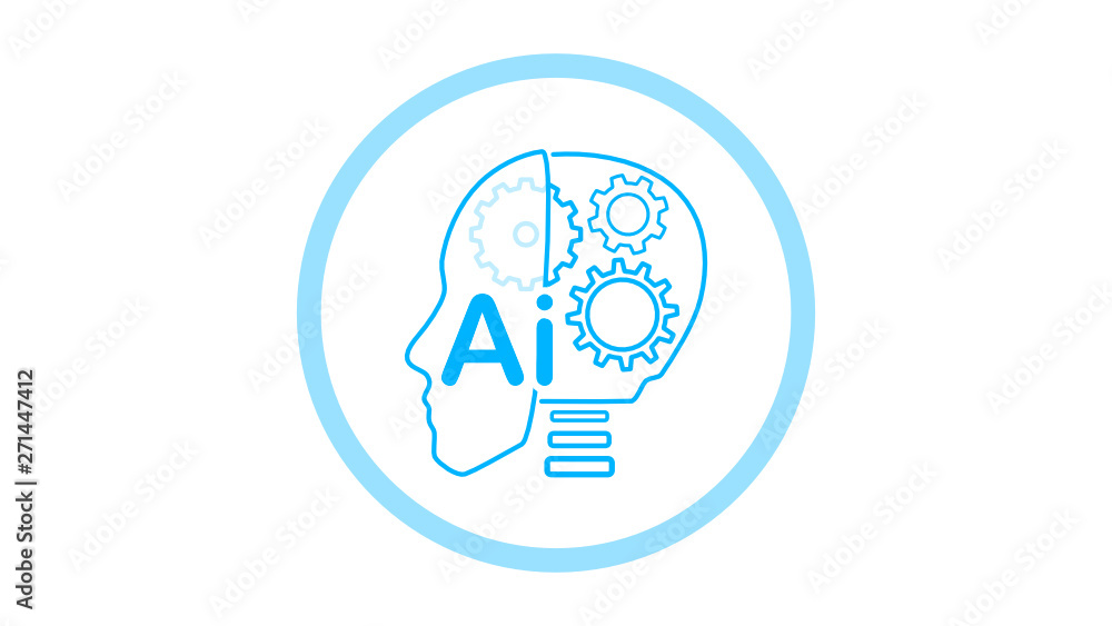 Artificial Intelligence blue symbol logo icon Artificial Intelligence blue symbol logo icon