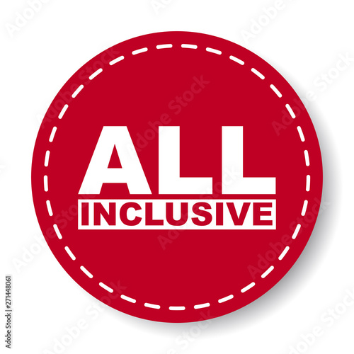red vector banner all inclusive