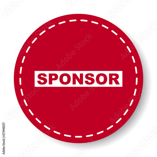 red vector banner sponsor