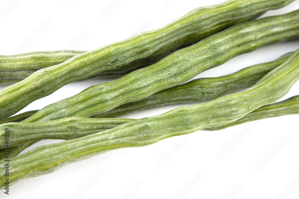 Fresh green Pods of Moringa oleifera, horseradish, drumstick tree, is a