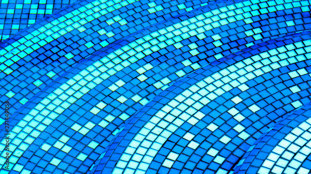 Fototapeta premium Steps Under The Blue Water In The Pool..