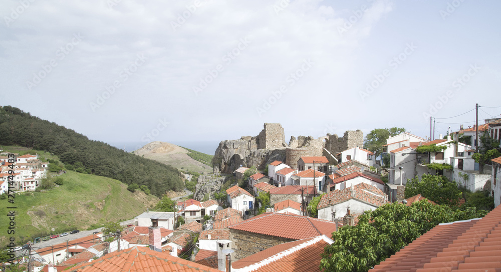 Capital Chora at Samothraki island in Greece Capital Chora at Samothraki island in Greece