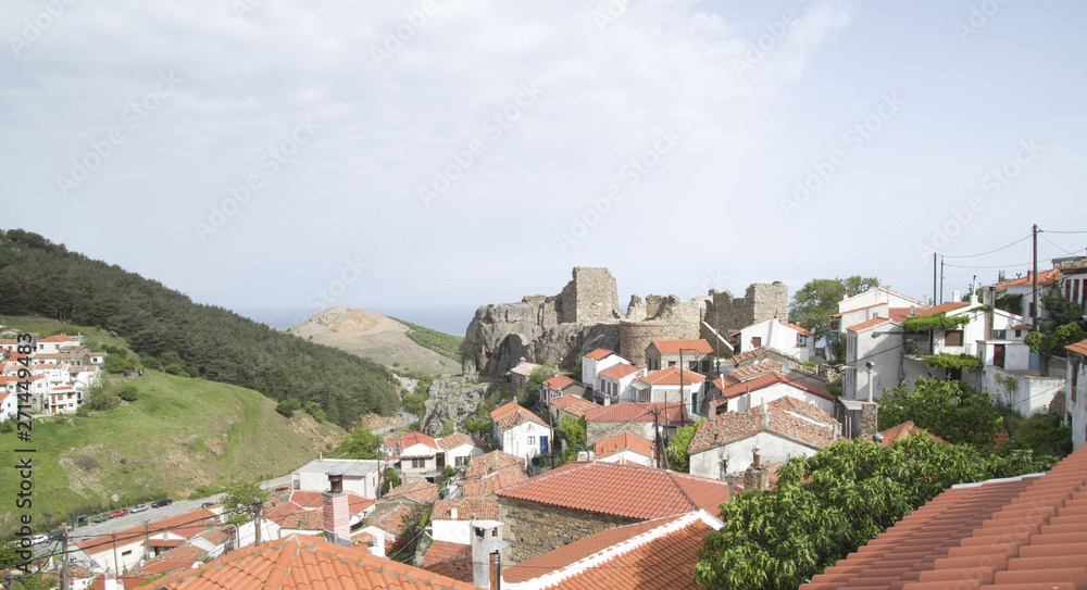 Capital Chora at Samothraki island in Greece