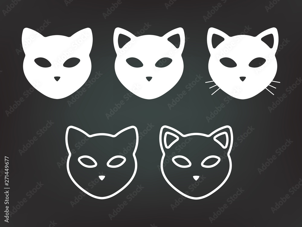 Fototapeta premium set of cat icons