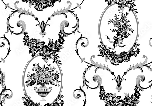 seamless vintage floral lace pattern for your design