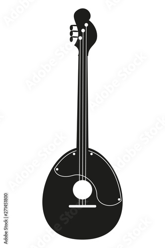 Domra on the white background.