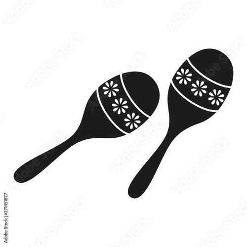 Maracas on the white background.