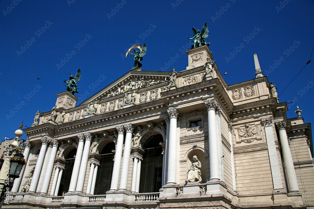 facade of Lviv Theatre of Opera and Ballet, Ukraine