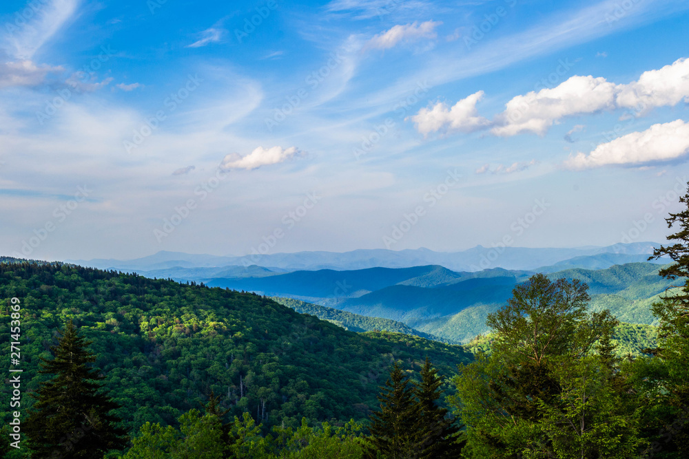 magestic overlook of the layered appalachian mountains