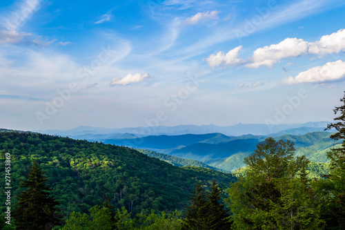 magestic overlook of the layered appalachian mountains