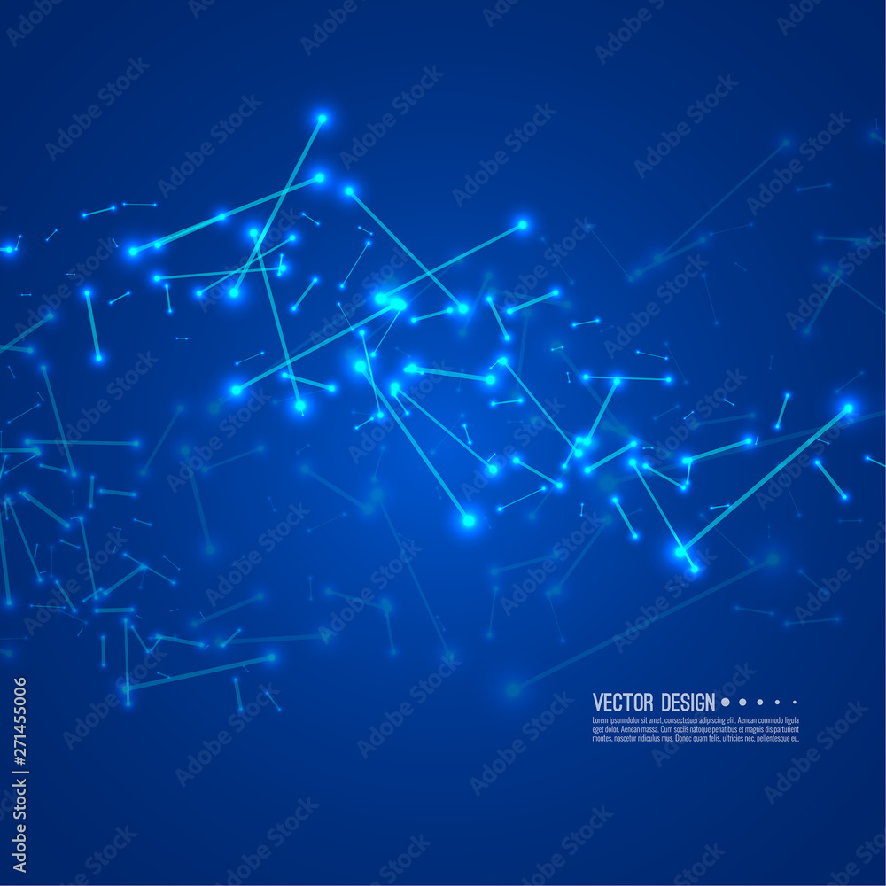 Stream of molecular structures and nano particles. High technology ...