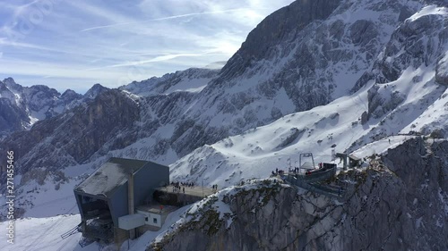 Aerial Shot of AlpspiX viewing platform in Zugspitz region photo