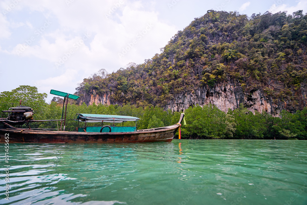 Vacation on island. Beautiful landscape with sea, boat and rocks. Vacation on island. Beautiful landscape with sea, boat and rocks.